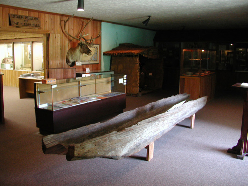 A photograph of an exhibit in the Indian Museum of the Carolinas in Laurinburg, NC (now the Carolinas Indian Museum)