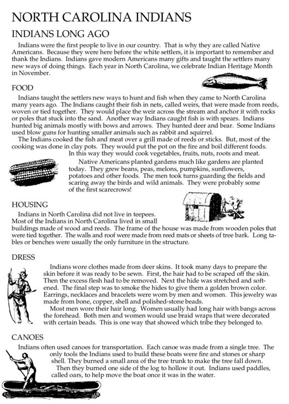 A document highlighting the importance of American Indian Heritage month and discussing different cultural aspects of American Indian heritage in North Carolina
