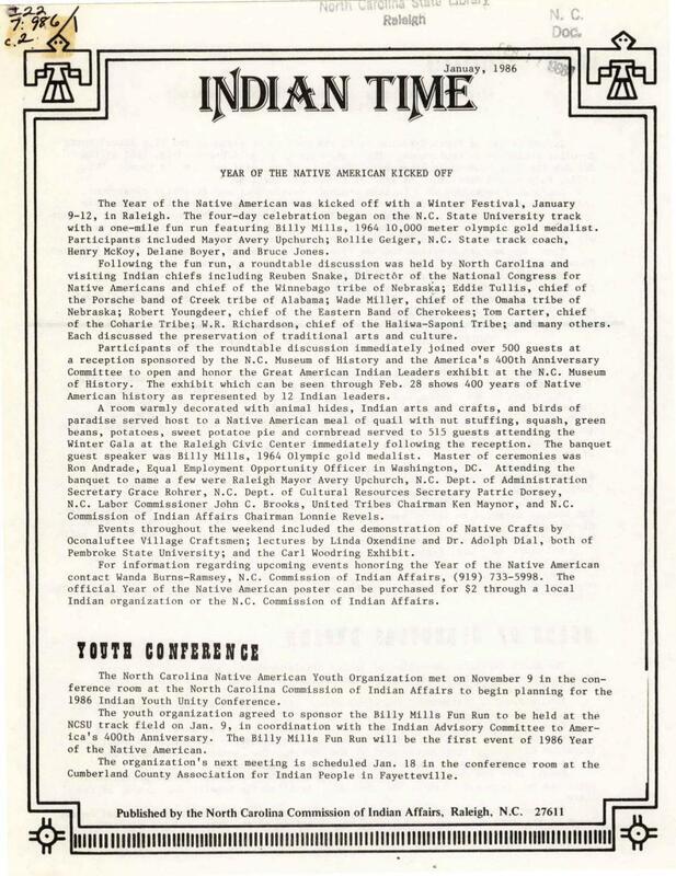 News about the community of Native Americans living in North Carolina and the work of the NC Commission of Indian Affairs
