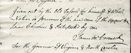 An article about Cherokee Indian, Old Tassell