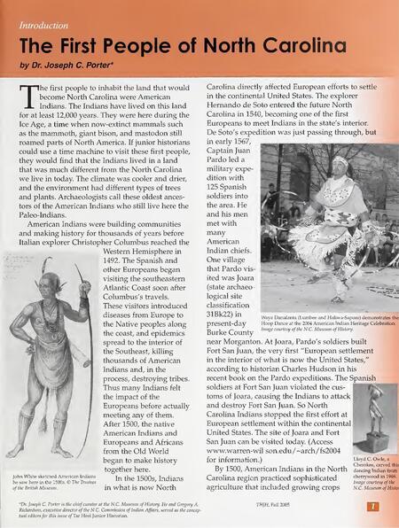 An article about the American Indians in North Carolina