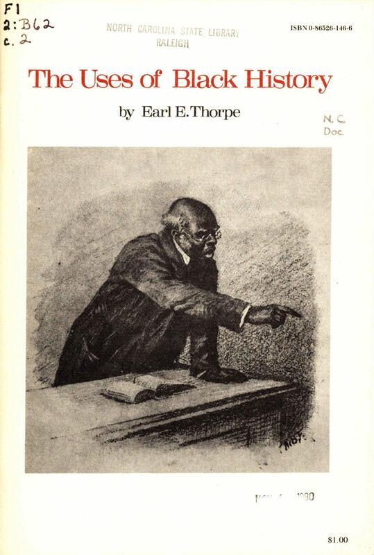 Transcript of a speech by Earl E. Thorpe bout Black History.