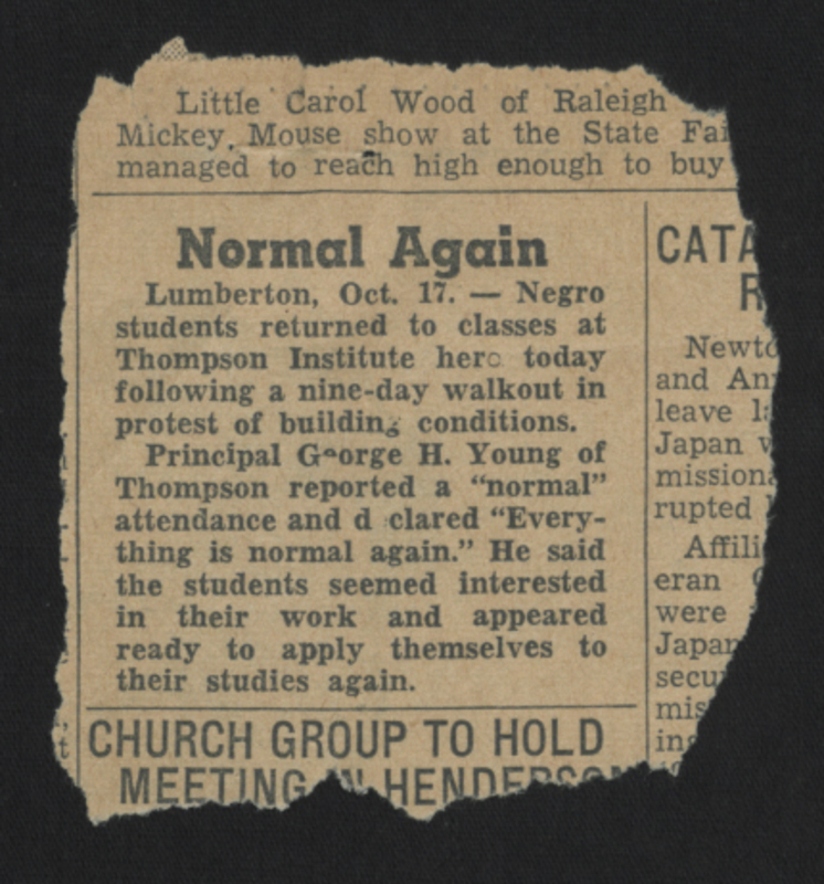 Correspondence of the office of the Director of the Division of Negro Education in NC.