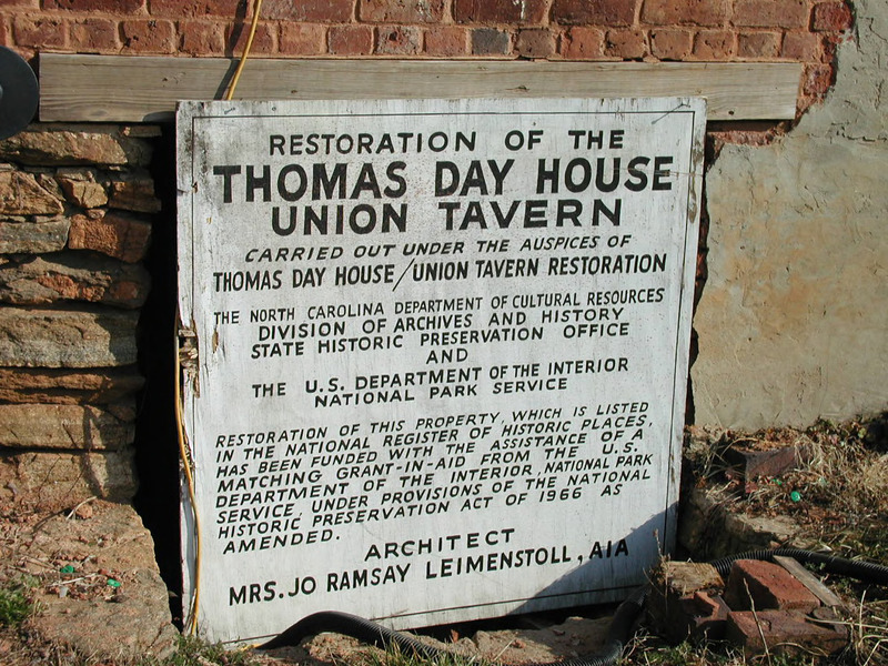 Exterior restoration project sign.