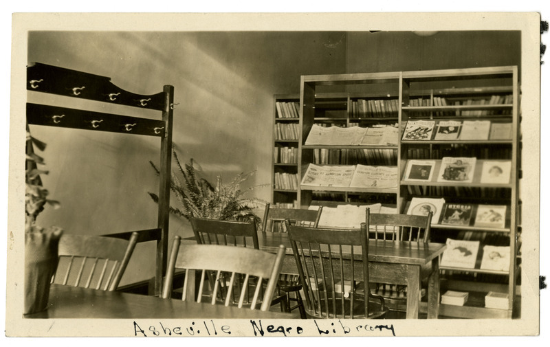 Photograph of interior of Asheville Library for African Americans.