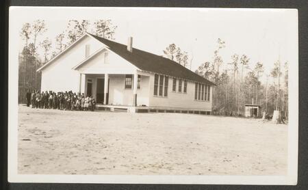 Photograph, of an unknown Rosenwald Fund schoolhouse.