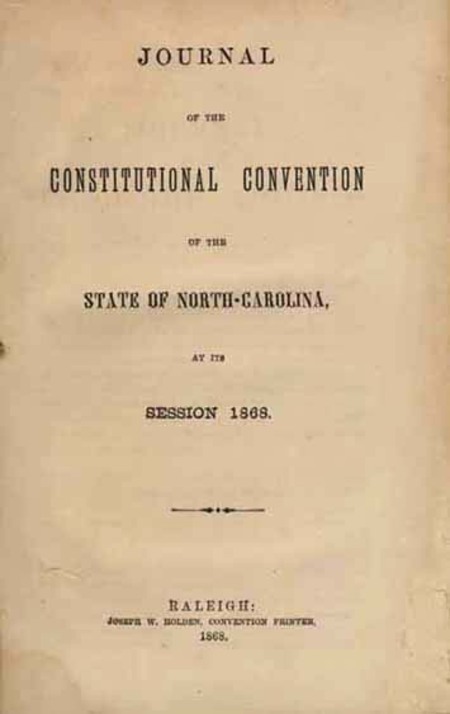 Article about the Black Caucus of the Constitutional Convention of 1868 from the Tar Heel Junior Historian.