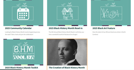 Webpage about Black History month.