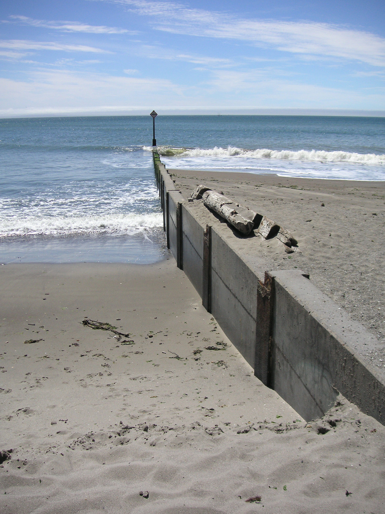 a groin made of concrete