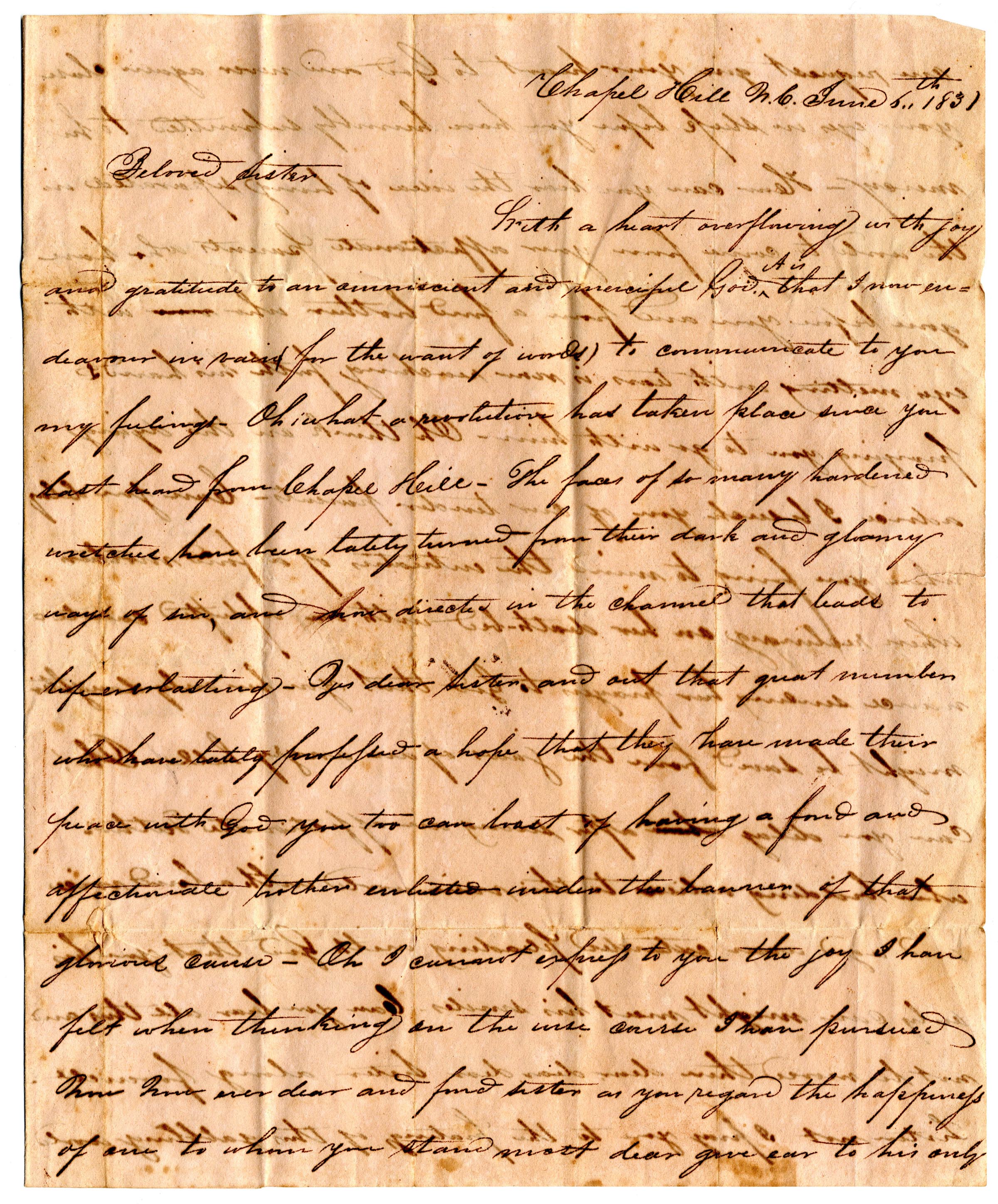 Thomas Harriss' letter