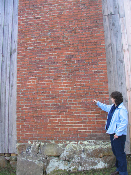 The bricks in the slave house's chimneys were made on the plantation. Thumbprints are still visible in the bricks