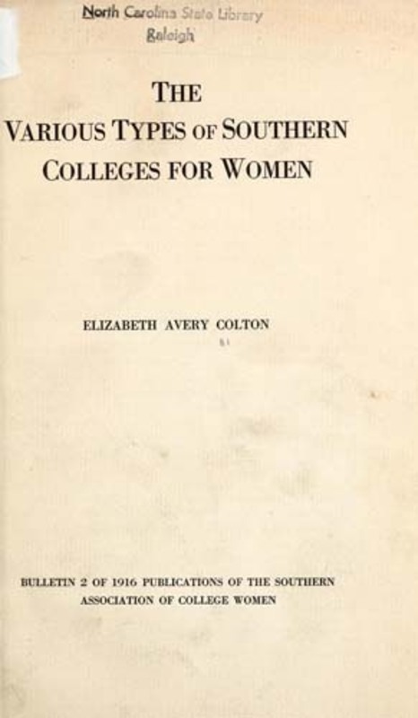An article about female educator Elizabeth Avery Colton