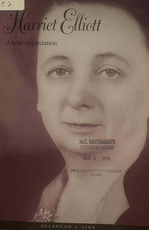 Harriet Elliott : a brief appreciation