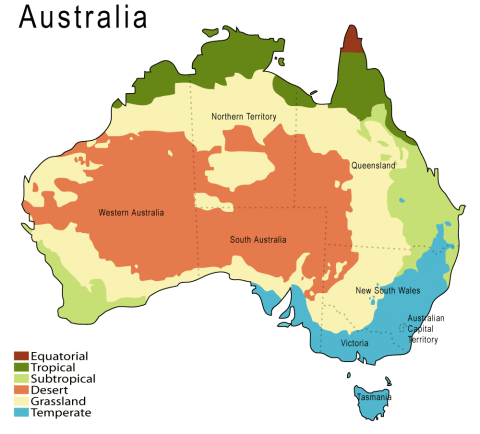 Australia: Climate map