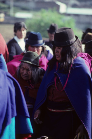 Quechua-speaking women gather in Cajabamba, Ecuador