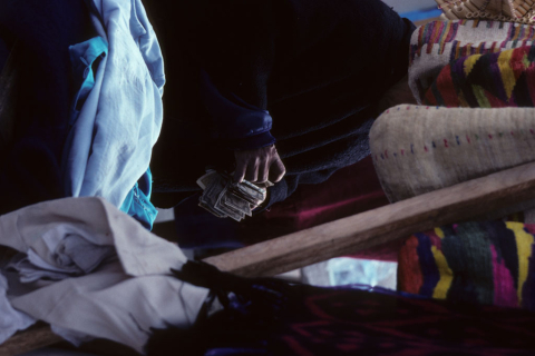 US dollars in an Ecuadorian market