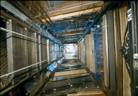 Elevator shaft view