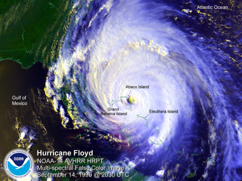 Hurricane Floyd-satellite image
