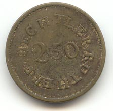Counterfeit Bechtler coin (obverse)