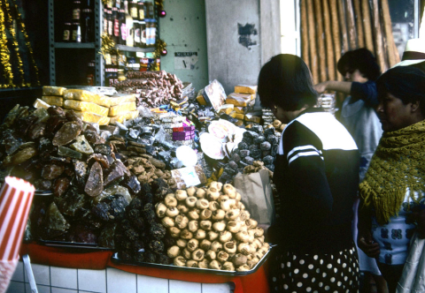 Shopping at a street stand in Guadalaja, Mexico