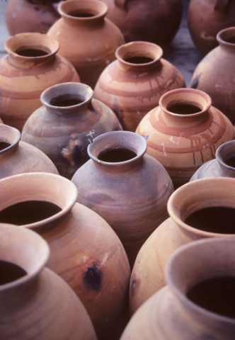 Clay pots in Irapuato, Mexico