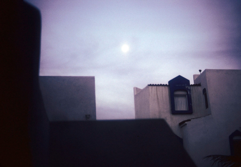 Late-day moon over Manzanillo, Mexico