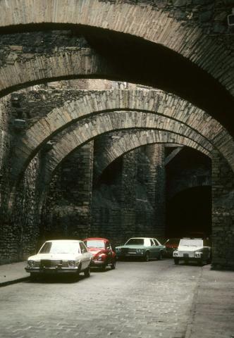 Arches over a subterranean road