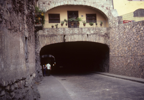 The entrance to Guanajuato's subterranean roads