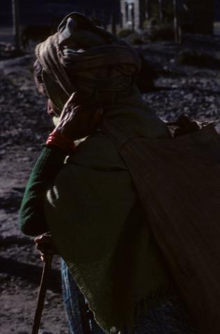 An old woman on pilgrimage to Muktinath