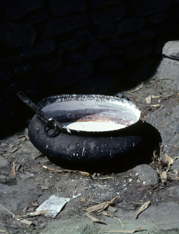 Preparing the whitewash 