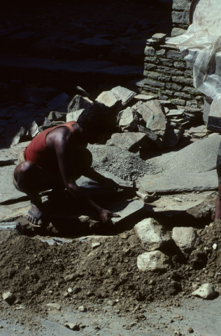 Seting stones on the trail
