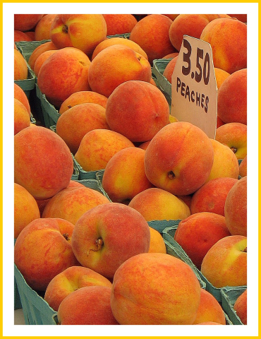 Peaches at the market