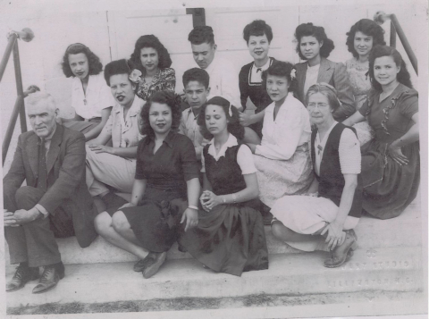 Principal and more students of the East Carolina Indian School