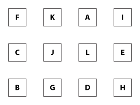 Seating chart (lettered)
