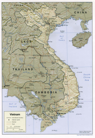 Vietnam: Shaded Relief Map (2001)
