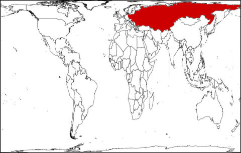 Warsaw pact nations (Peters projection)