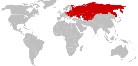 Warsaw pact nations (Robinson projection)